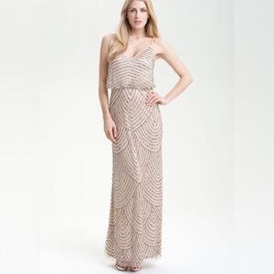 ADRIANNA PAPELL Embellished Blouson Gown